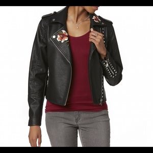 Me Jane Embellished Motorcycle Jacket